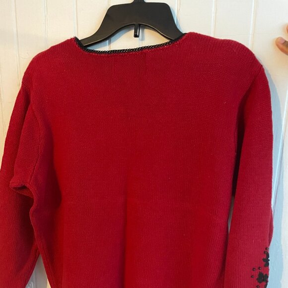 VNTG Tiara International, Sz Small, Christmas Holiday Sweater - Knit Vintage - Picture 3 of 11